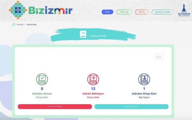 İzmir’de ‘Askıda Kitap’ Kampanyası