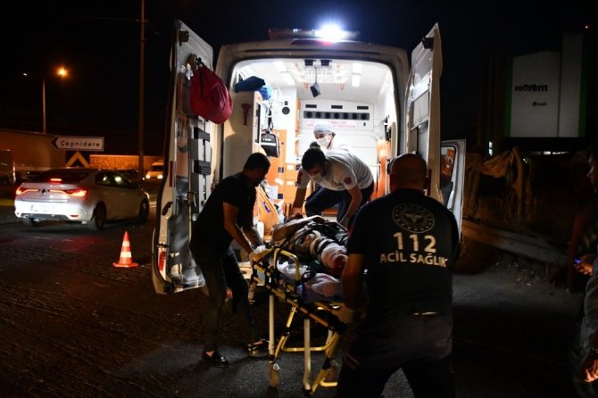 Otomobil İle Motosiklet Çarpıştı, Sürücünün Bacağı Koptu