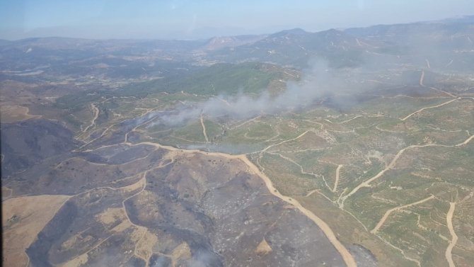 İzmir’de Otluk Alanda Yangın