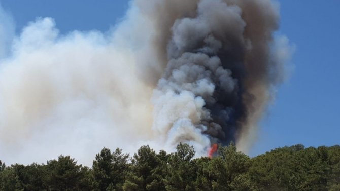 2 Farklı Noktada Çıkan Orman Yangınına Havadan Ve Karadan Müdahale Ediliyor.